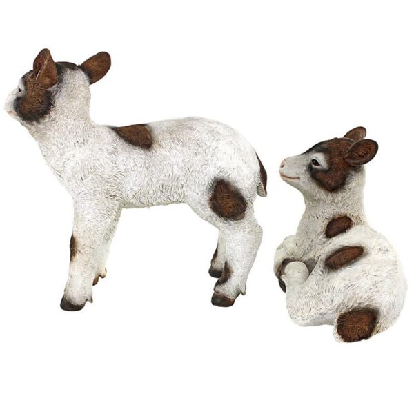 Design Toscano QM92305 12 1/2 Inch Set of Romeo and Juliet Goat Statues