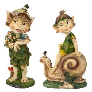 Design Toscano QM941400 Set Perry and Pixie Gnome Statues