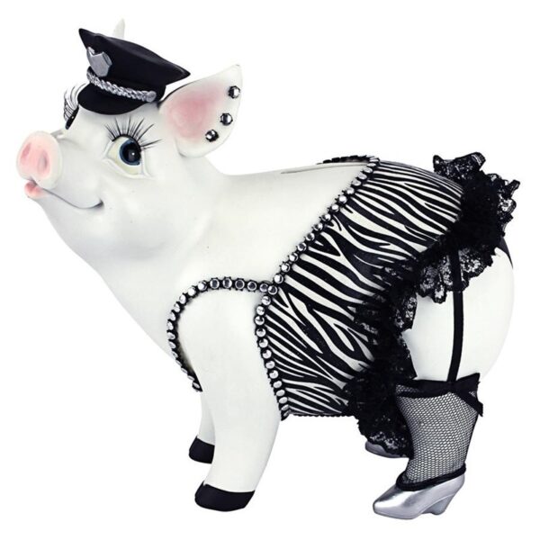 Design Toscano QS2152 7 Inch Porker on Patrol Pig Statue