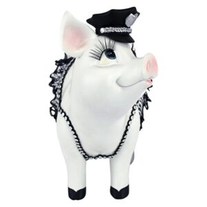 Design Toscano QS2152 7 Inch Porker on Patrol Pig Statue