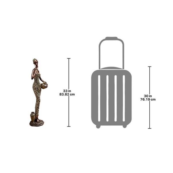 Design Toscano QS2166 7 1/2 Inch African Water Gatherer Statue