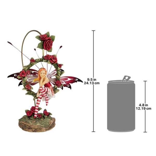 Design Toscano QS232882 7 1/2 Inch Radiant Rose Dangling Fairy Statue