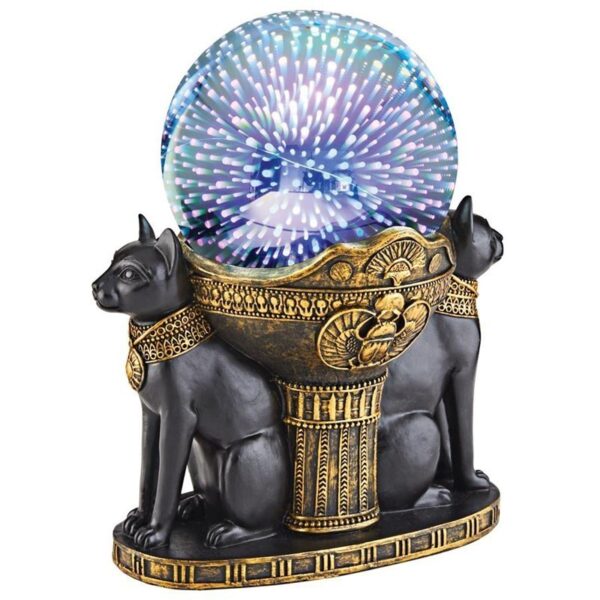 Design Toscano QS243001 6 1/2 Inch Egyptian Cat Goddess Bastet Globe Light