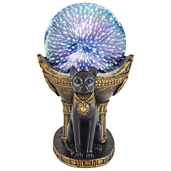 Design Toscano QS243001 6 1/2 Inch Egyptian Cat Goddess Bastet Globe Light