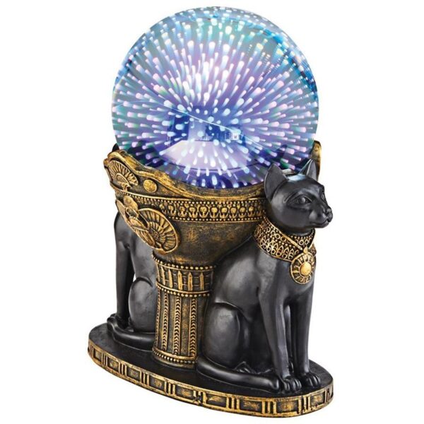 Design Toscano QS243001 6 1/2 Inch Egyptian Cat Goddess Bastet Globe Light