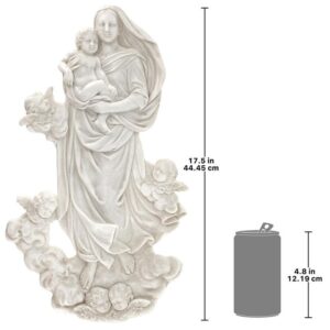 Design Toscano QS274701 10 Inch Mary with Cherubs Wall Sculpture