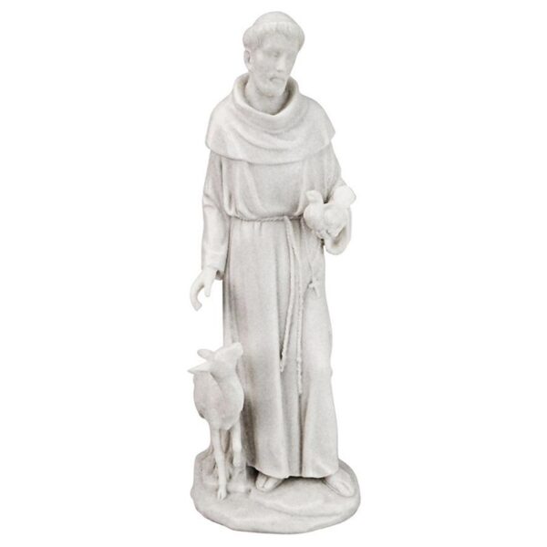 Design Toscano QS276335 4 Inch Bonded Marble St Francis of Assisi