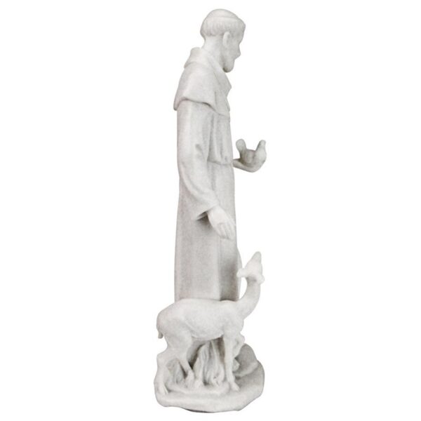 Design Toscano QS276335 4 Inch Bonded Marble St Francis of Assisi