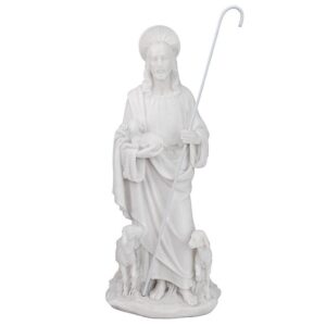 Design Toscano QS27863 5 Inch Jesus with Lambs Statue, Small