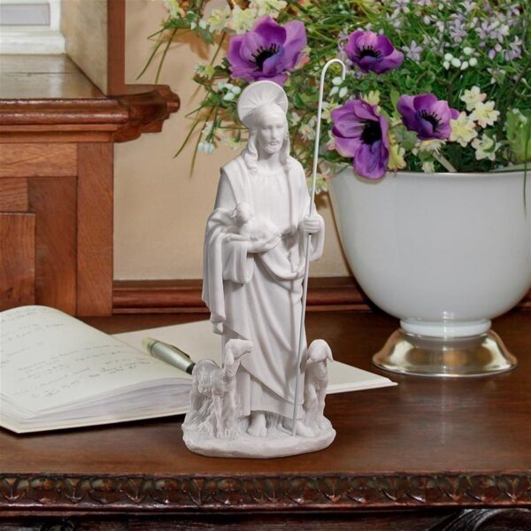 Design Toscano QS27863 5 Inch Jesus with Lambs Statue, Small