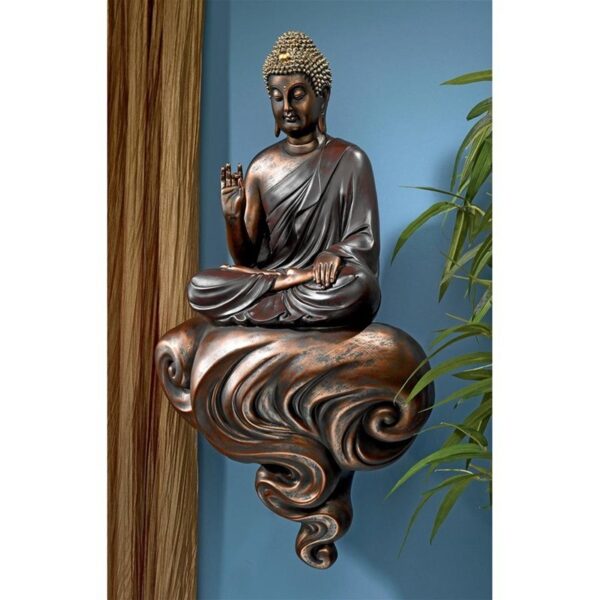 Design Toscano QS28828 12 1/2 Inch Enlightened Buddha on a Cloud Plaque