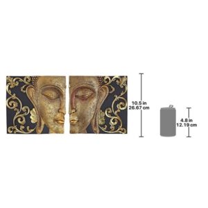 Design Toscano QS29068 10 1/2 Inch Mirrored Nirvana Dual Buddha Plaques