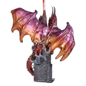 Design Toscano QS291250 4 1/2 Inch Zanzibar The Gothic Dragon Holiday Ornament