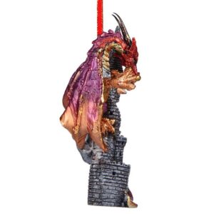 Design Toscano QS291250 4 1/2 Inch Zanzibar The Gothic Dragon Holiday Ornament