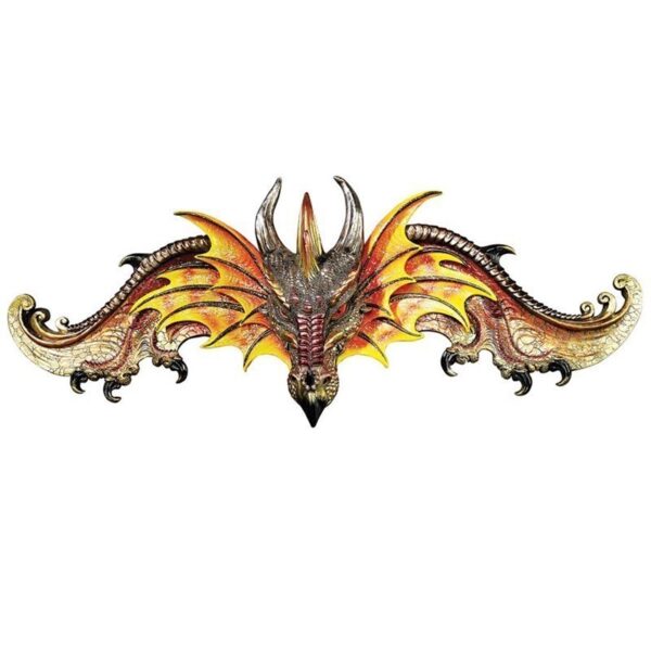 Design Toscano QS292739 27 1/2 Inch Dragon of Kingsbridge Manor Pediment