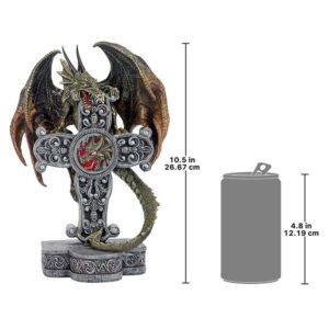 Design Toscano QS293441 7 Inch Druid Dragon of Mythic Prophecy Statue