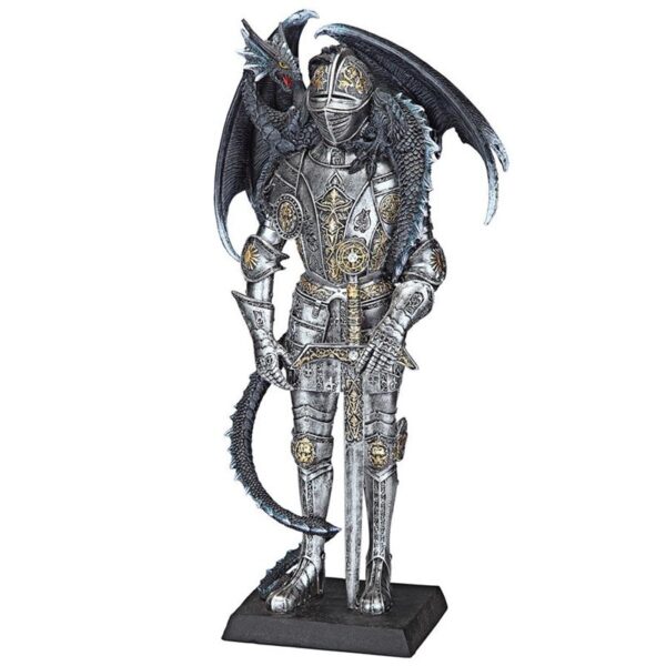 Design Toscano QS29357 7 Inch Knight with Dragon