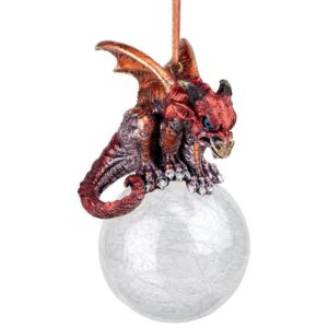 Design Toscano QS293582 2 Inch The Pensive Percher Dragon 2018 Collectible Holiday Ornament