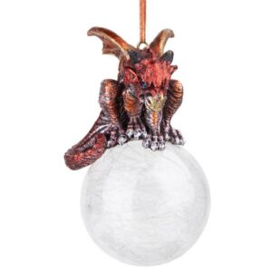 Design Toscano QS293582 2 Inch The Pensive Percher Dragon 2018 Collectible Holiday Ornament