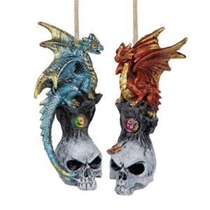 Design Toscano QS294025 2 Inch Dragons of Skull Hollow Holiday Ornaments