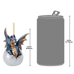 Design Toscano QS294042 2 1/2 Inch Hard Boiled Dragon Hatchling Holiday Ornament