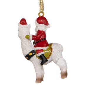 Design Toscano QS29845 2 Inch Santa's New Xmas Ride Llama Holiday Ornament