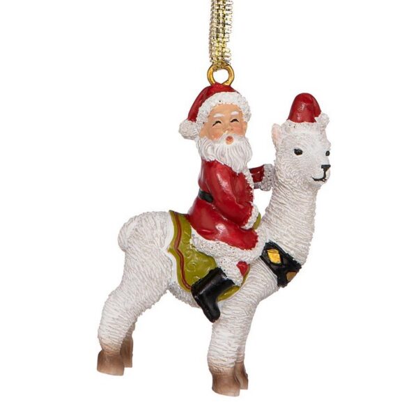 Design Toscano QS29845 2 Inch Santa's New Xmas Ride Llama Holiday Ornament