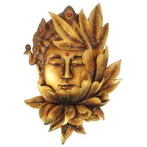 Design Toscano QS34819 8 Inch Guan Yin Lotus Wall Plaque