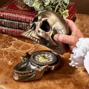 Design Toscano QS3917 5 Inch Memento Mori Skull Clock