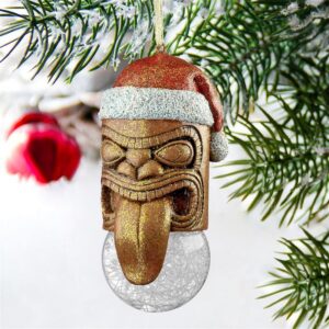 Design Toscano QS3952 2 Inch Lono Tiki South Seas Christmas Ornament