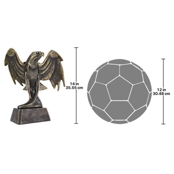 Design Toscano QS7373 13 Inch Forging Strength Art Deco Eagle Statue