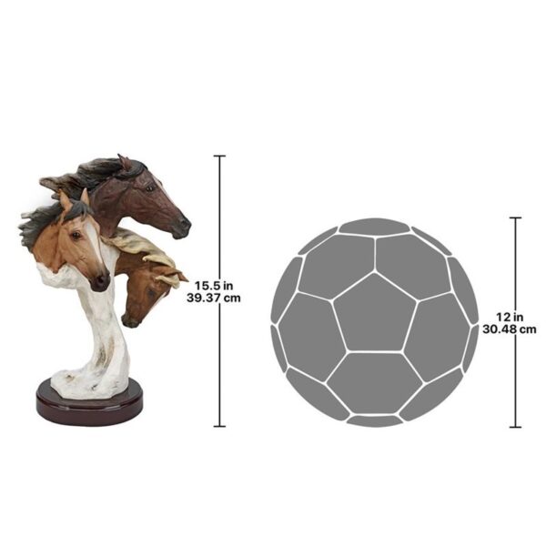 Design Toscano QS873 10 1/2 Inch Large Racing the Wind Wild Horse Statue