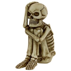 Design Toscano QS924351 4 1/2 Inch Mr Bone Jangles Skeleton Sitter, Set of 2