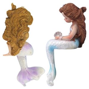 Design Toscano QS929383 3 1/2 Inch Sirens of the Sitting Mermaid Twins