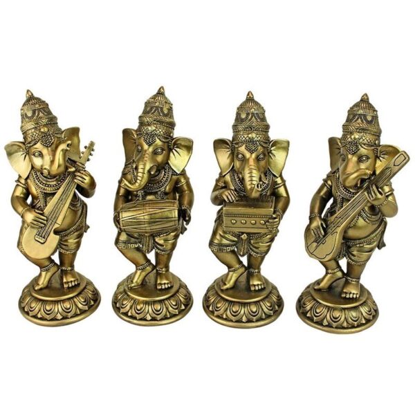 Design Toscano QS93599 3 Inch Musical Ganesha, Set of 4