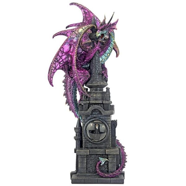 Design Toscano QS93968 7 1/2 Inch Wizards Dragon of Bulwark Tower Statue