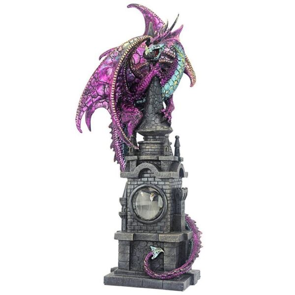 Design Toscano QS93968 7 1/2 Inch Wizards Dragon of Bulwark Tower Statue