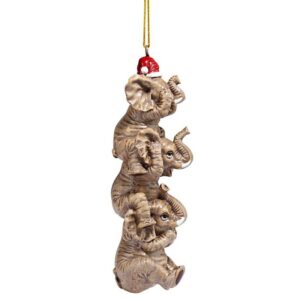 Design Toscano QS94879 1 1/2 Inch See Speak Hear No Evil Elephant Holiday Ornament