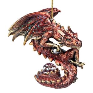 Design Toscano QS95305 4 Inch 2021 Dragon Xmas Ornament