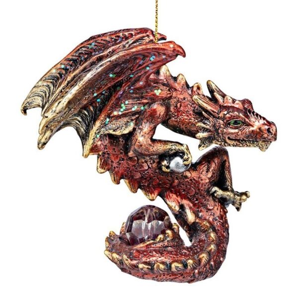 Design Toscano QS95305 4 Inch 2021 Dragon Xmas Ornament