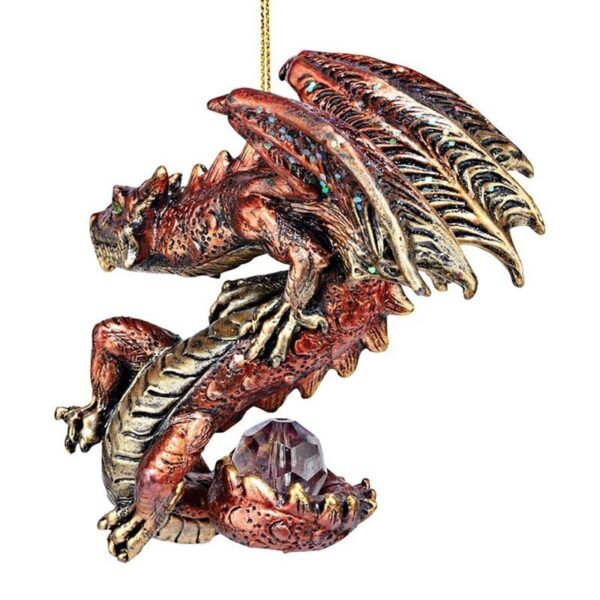 Design Toscano QS95305 4 Inch 2021 Dragon Xmas Ornament