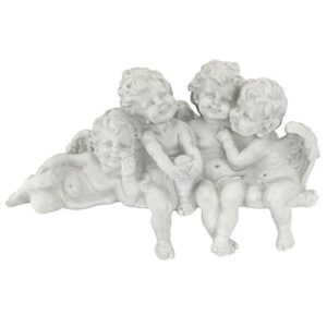 Design Toscano SH380151 18 Inch Cherub Conclave Shelf Sitting Angel Sculpture