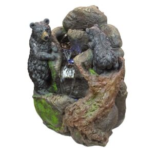 Design Toscano SH380324 19 1/2 Inch Grizzly Gulch Bears Fountain - Black