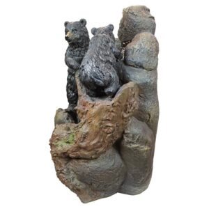 Design Toscano SH380324 19 1/2 Inch Grizzly Gulch Bears Fountain - Black