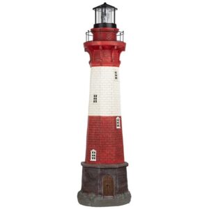 Design Toscano SH86920 13 Inch Coastal Shoal Solar Lighthouse Statue