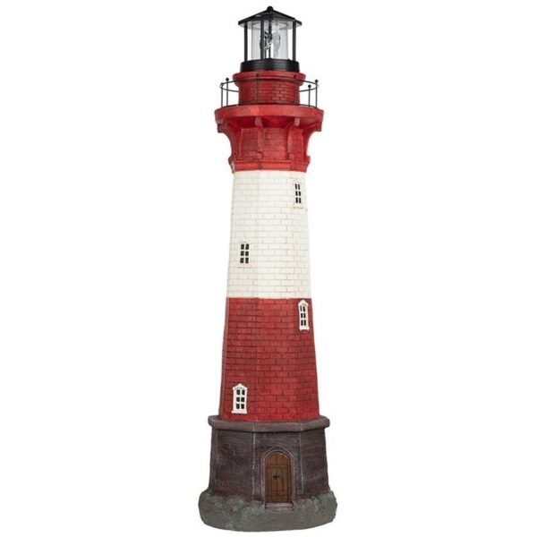 Design Toscano SH86920 13 Inch Coastal Shoal Solar Lighthouse Statue