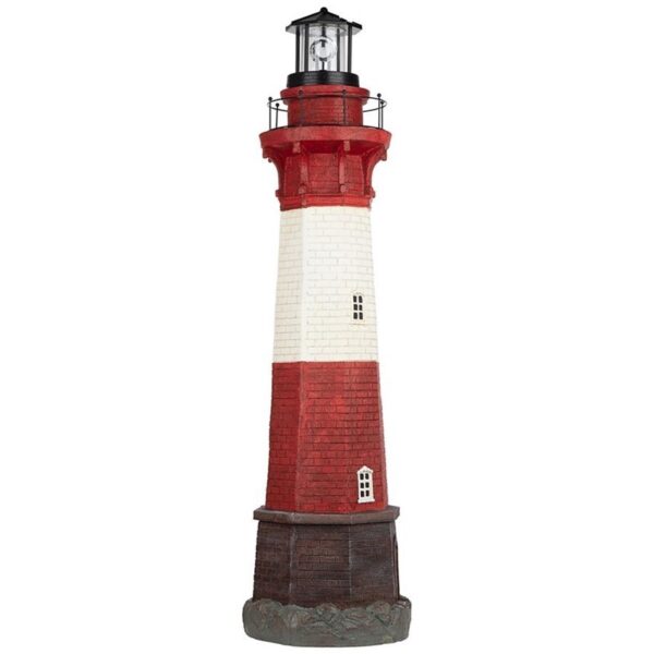 Design Toscano SH86920 13 Inch Coastal Shoal Solar Lighthouse Statue