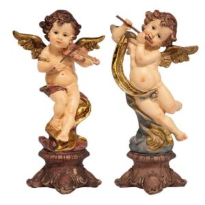 Design Toscano SH9304267 5 Inch Set of Flute and Violin Cherubs