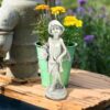 Design Toscano SH9403614 4 Inch Rose Garden Fairy with Basket Statue