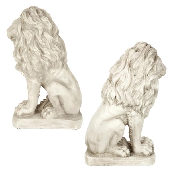 Design Toscano SH943 Set of Right and Left Mansfield Manor Lions Sentinel Statue